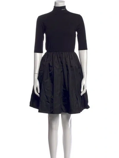 Pre-owned Prada 2021 Mini Dress In Black