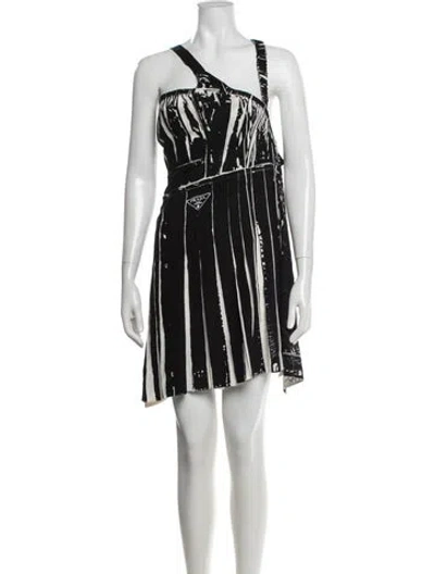 Pre-owned Prada 2021 Mini Dress In Black