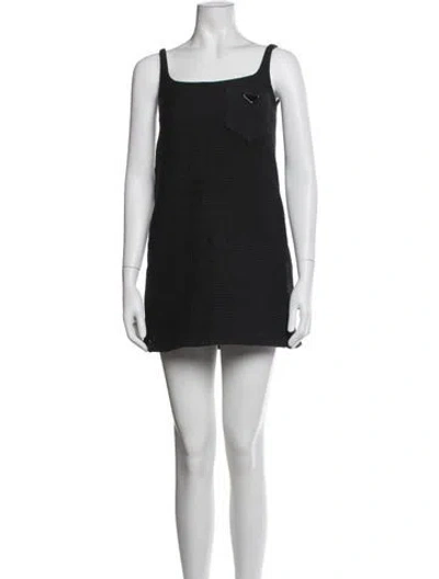 Pre-owned Prada 2021 Mini Dress In Black