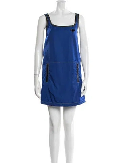 Pre-owned Prada 2021 Mini Dress In Blue