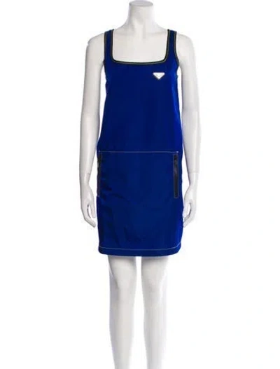 Pre-owned Prada 2021 Mini Dress In Blue