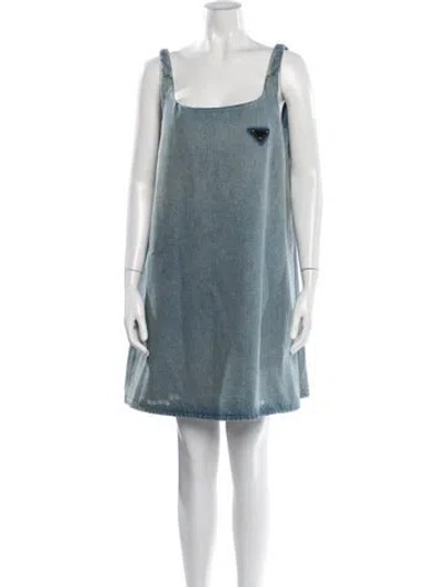 Pre-owned Prada 2021 Mini Dress In Blue