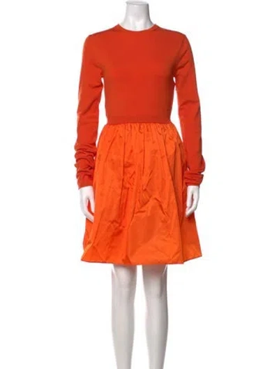 Pre-owned Prada 2021 Mini Dress In Orange