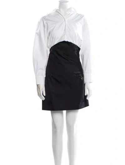 Pre-owned Prada 2021 Mini Dress In White