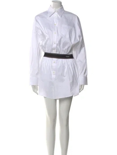 Pre-owned Prada 2021 Mini Dress In White