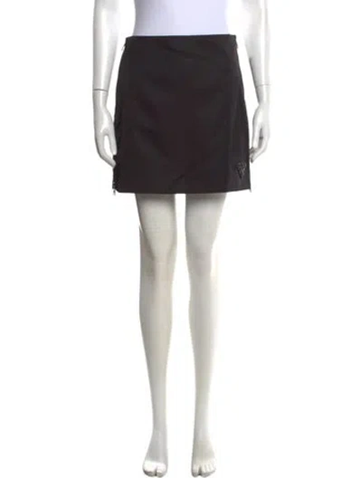 Pre-owned Prada 2021 Mini Skirt In Black
