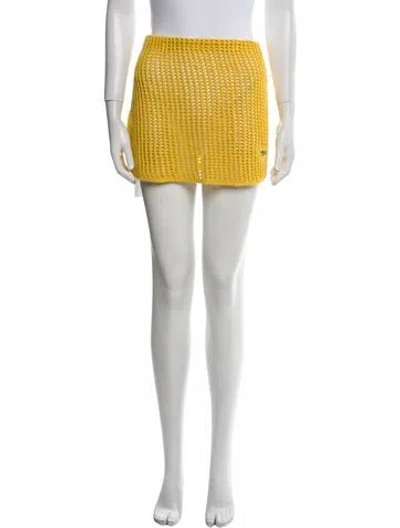 Pre-owned Prada 2021 Mini Skirt In Yellow