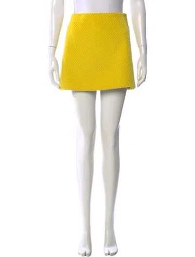 Pre-owned Prada 2021 Mini Skirt In Yellow
