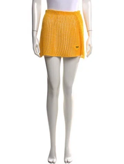 Pre-owned Prada 2021 Mini Skirt In Yellow
