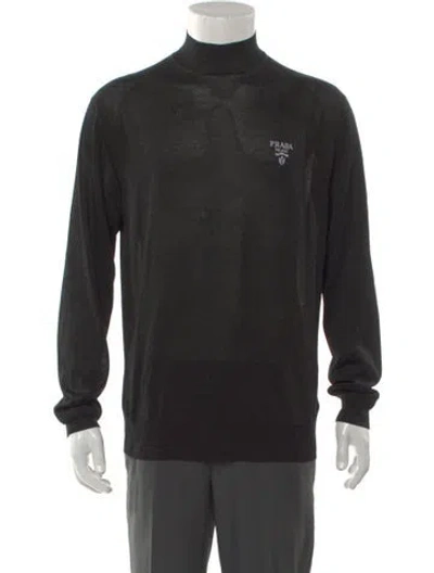 Pre-owned Prada 2021 Mock Neck Pullover In Black