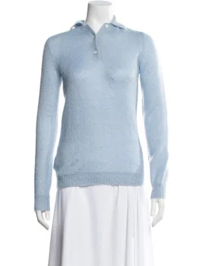 Pre-owned Prada 2021 Mohair Sweater In Blue