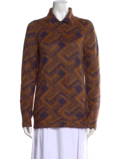 Pre-owned Prada 2021 Mohair Sweater In Orange
