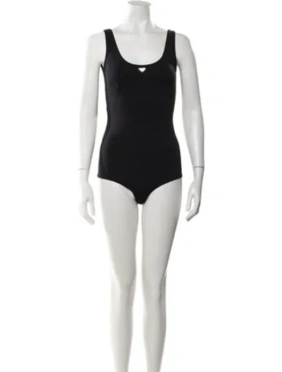 Pre-owned Prada 2021 Nylon Bodysuit In Black