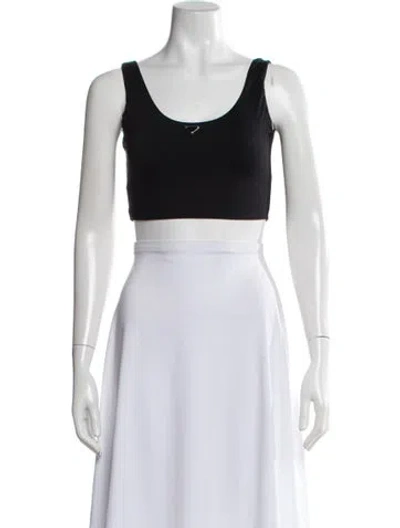 Pre-owned Prada 2021 Nylon Sports Bra In Black