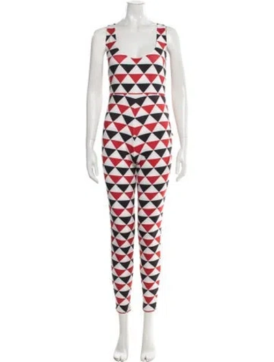 Pre-owned Prada 2021 'on Ice' Jumpsuit In Red/white