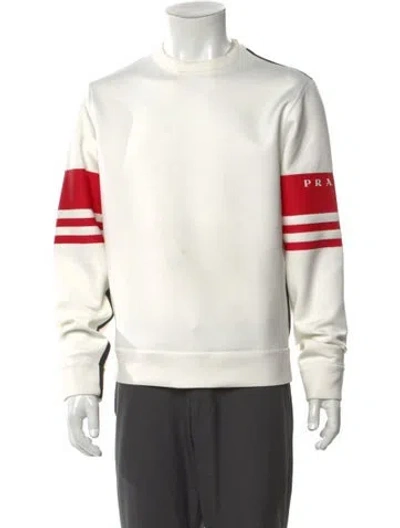 Pre-owned Prada 2021 'on Ice' Sweatshirt In White