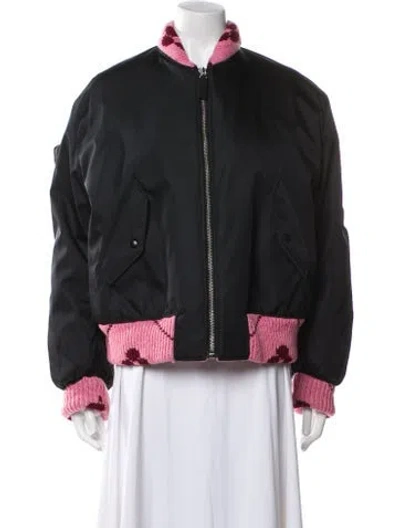 Pre-owned Prada 2021 Re-nylon Bomber Jacket In Black