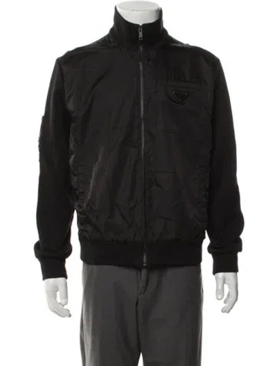 Pre-owned Prada 2021 Re-nylon Bomber Jacket In Black