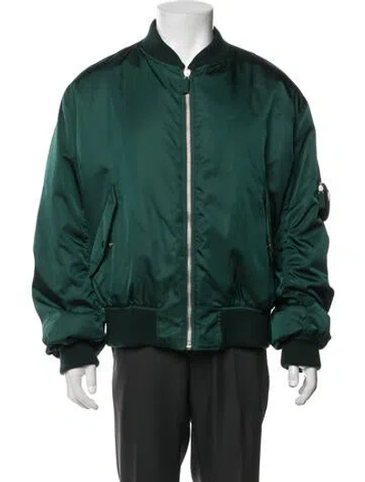 Pre-owned Prada 2021 Re-nylon Bomber Jacket In Green