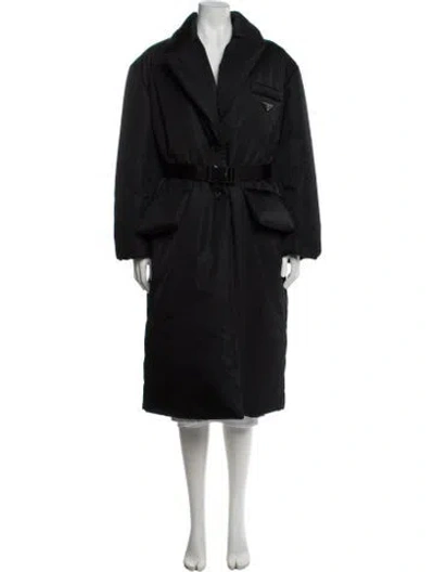 Pre-owned Prada 2021 Re-nylon Coat In Black