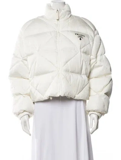 Pre-owned Prada 2021 Re-nylon Down Jacket In White