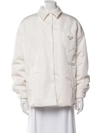 Pre-owned Prada 2021 Re-nylon Jacket In Neutral