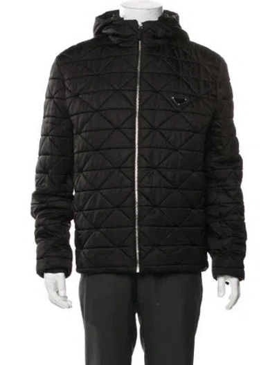 Pre-owned Prada 2021 Re-nylon Puffer Coat In Black