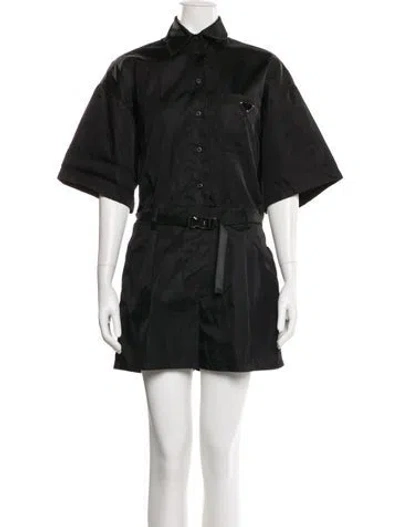 Pre-owned Prada 2021 Re-nylon Romper In Black