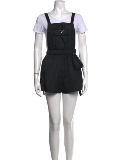 Pre-owned Prada 2021 Re-nylon Romper In Black