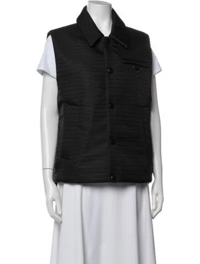 Pre-owned Prada 2021 Re-nylon Vest In Black