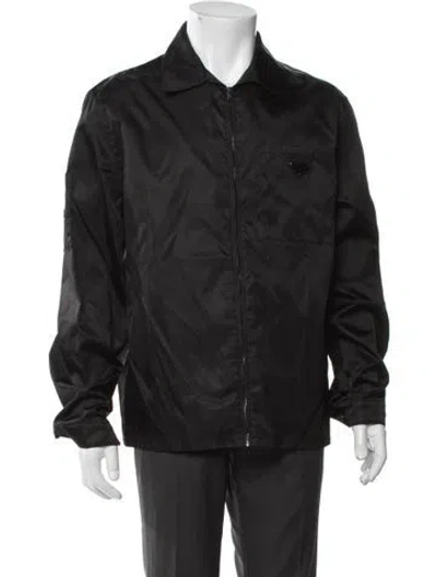 Pre-owned Prada 2021 Re-nylon Windbreaker In Black
