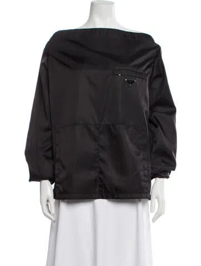 Pre-owned Prada 2021 Re-nylon Windbreaker In Black