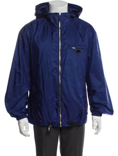 Pre-owned Prada 2021 Re-nylon Windbreaker In Blue