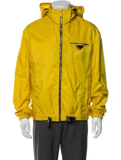 Pre-owned Prada 2021 Re-nylon Windbreaker In Yellow