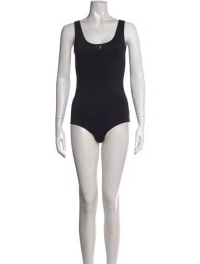 Pre-owned Prada 2021 Scoop Neck Bodysuit In Black