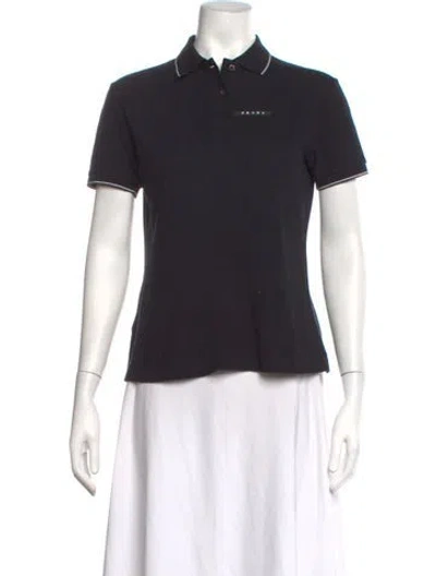 Pre-owned Prada 2021 Short Sleeve Polo In Black