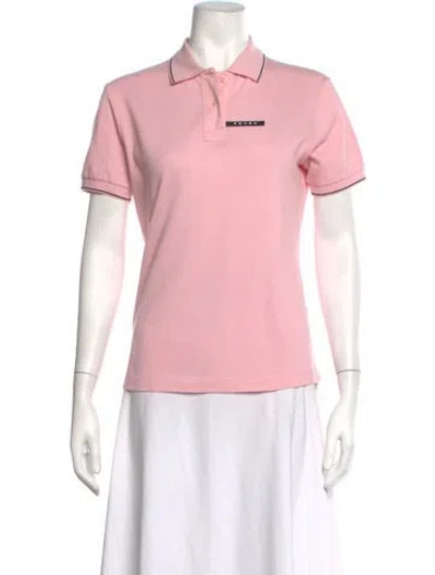 Pre-owned Prada 2021 Short Sleeve Polo In Pink