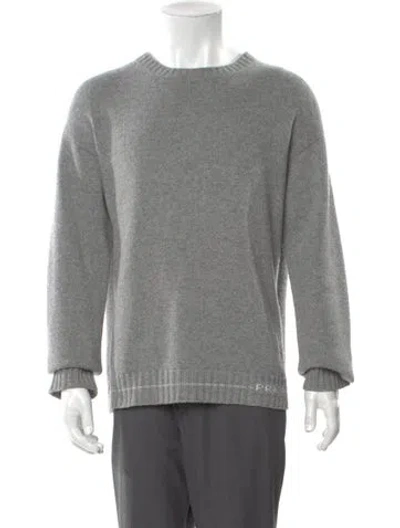 Pre-owned Prada 2021 Signature Logo Pullover In Gray
