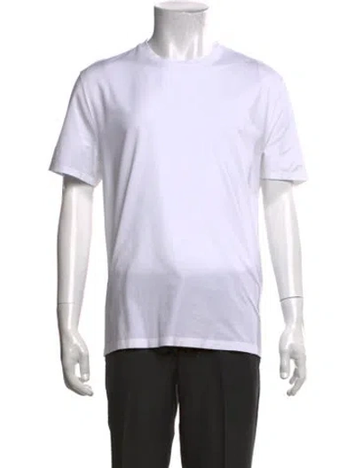 Pre-owned Prada 2021 Signature Logo T-shirt In White