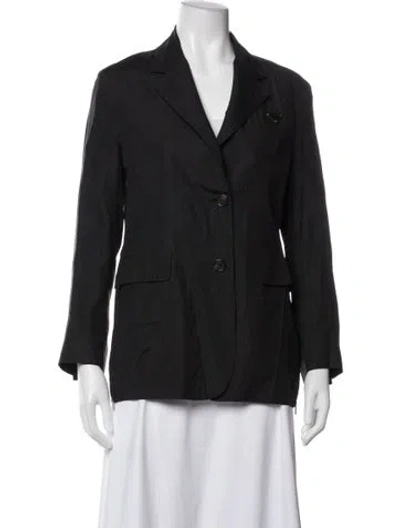 Pre-owned Prada 2021 Silk Blazer In Black