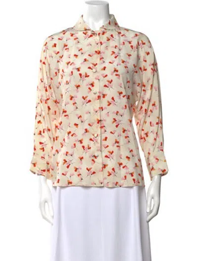 Pre-owned Prada 2021 Silk Blouse In Neutrals