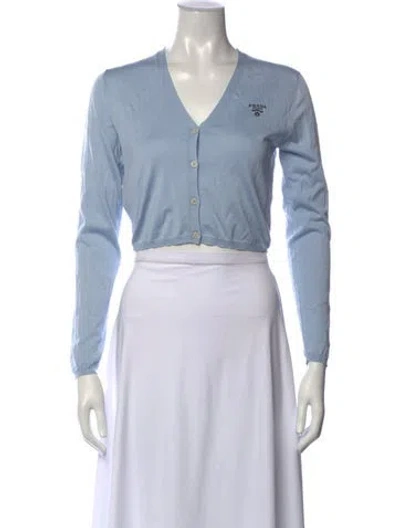 Pre-owned Prada 2021 Silk Sweater W/ Tags In Blue