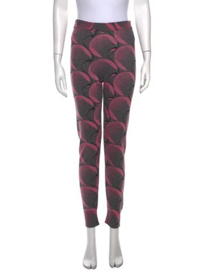 Pre-owned Prada 2021 Skinny Leg Pants In Grey/pink