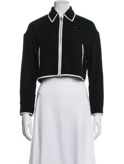 Pre-owned Prada 2021 Terry Cloth Jacket In Black