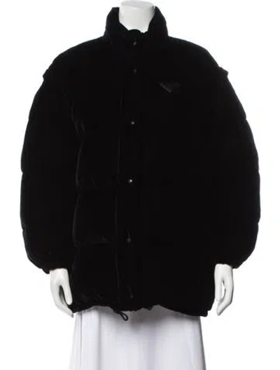 Pre-owned Prada 2021 Velvet Jacket In Black