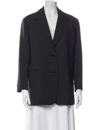 Pre-owned Prada 2021 Virgin Wool Blazer In Grey
