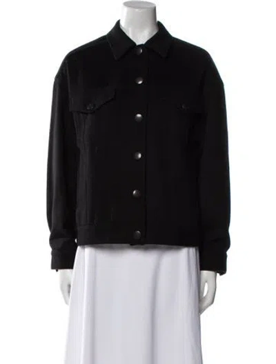 Pre-owned Prada 2021 Virgin Wool Denim Jacket In Black