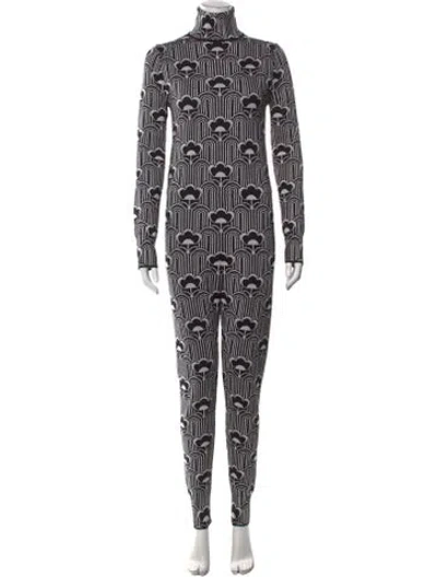 Pre-owned Prada 2021 Virgin Wool Jumpsuit In Black