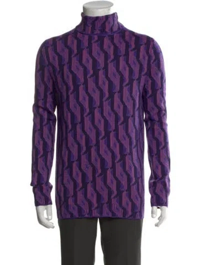 Pre-owned Prada 2021 Virgin Wool Pullover In Purple