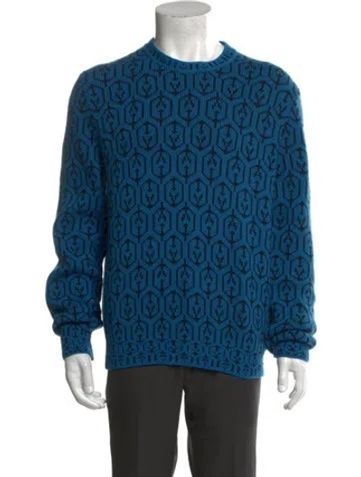 Pre-owned Prada 2021 Virgin Wool Pullover W/ Tags In Blue